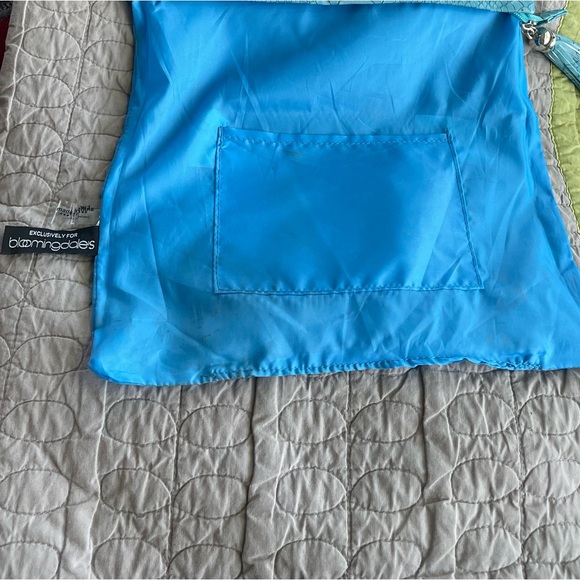 A Twelve NYC Blue Turquoise Faux Suede Clutch MADE Exclusively for Bloomingdales - Picture 9 of 11